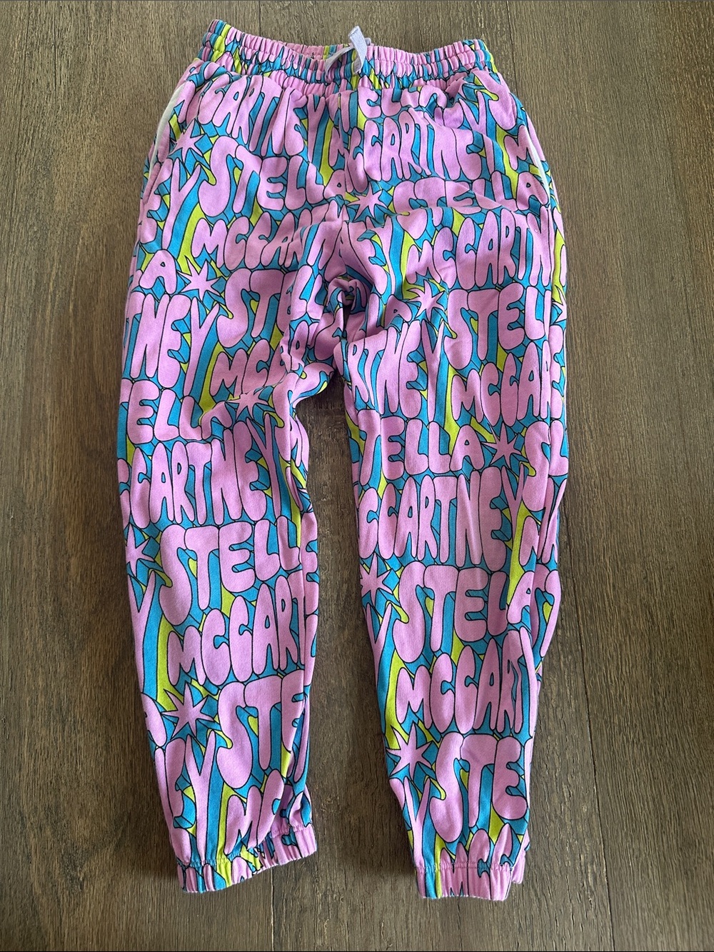 Stella McCartney Pink Multicolor Logo Joggers